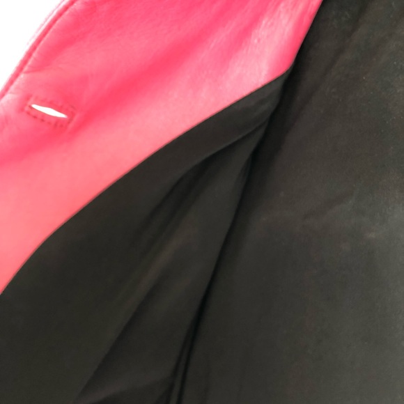 🔥 SALE! St John Pink Napa Leather Jacket Like New - Picture 13 of 16